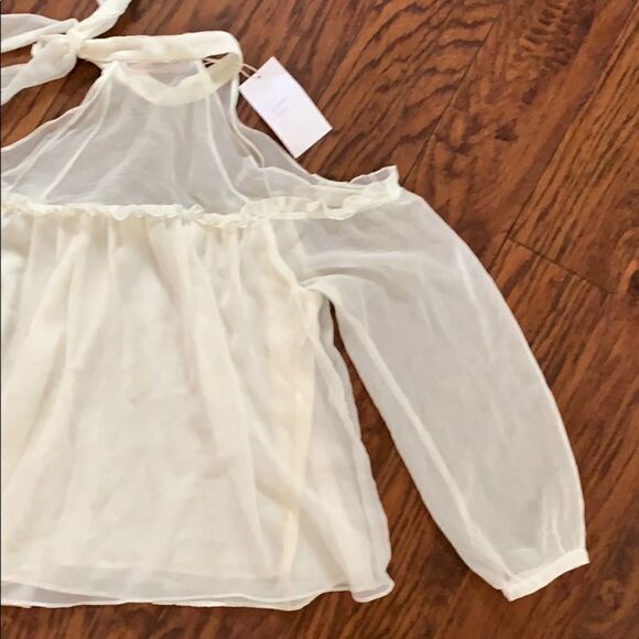 NWT Zara cold shoulder blouse. Size Small - Picture 5 of 7